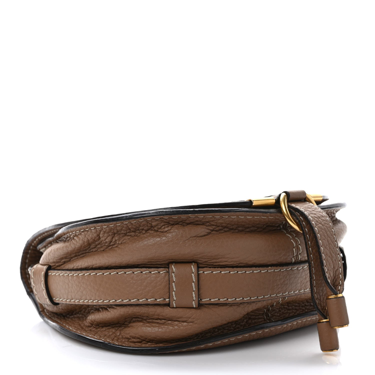 Chloe Calfskin Mini Marcie Round Crossbody Bag Nut 3 of 8