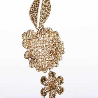 Chanel Pearl Camellia Necklace Gold 5 of 7