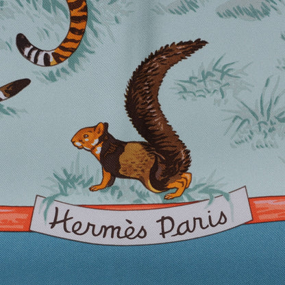 Hermes Silk Tendresse Feline Scarf 90 5 of 10