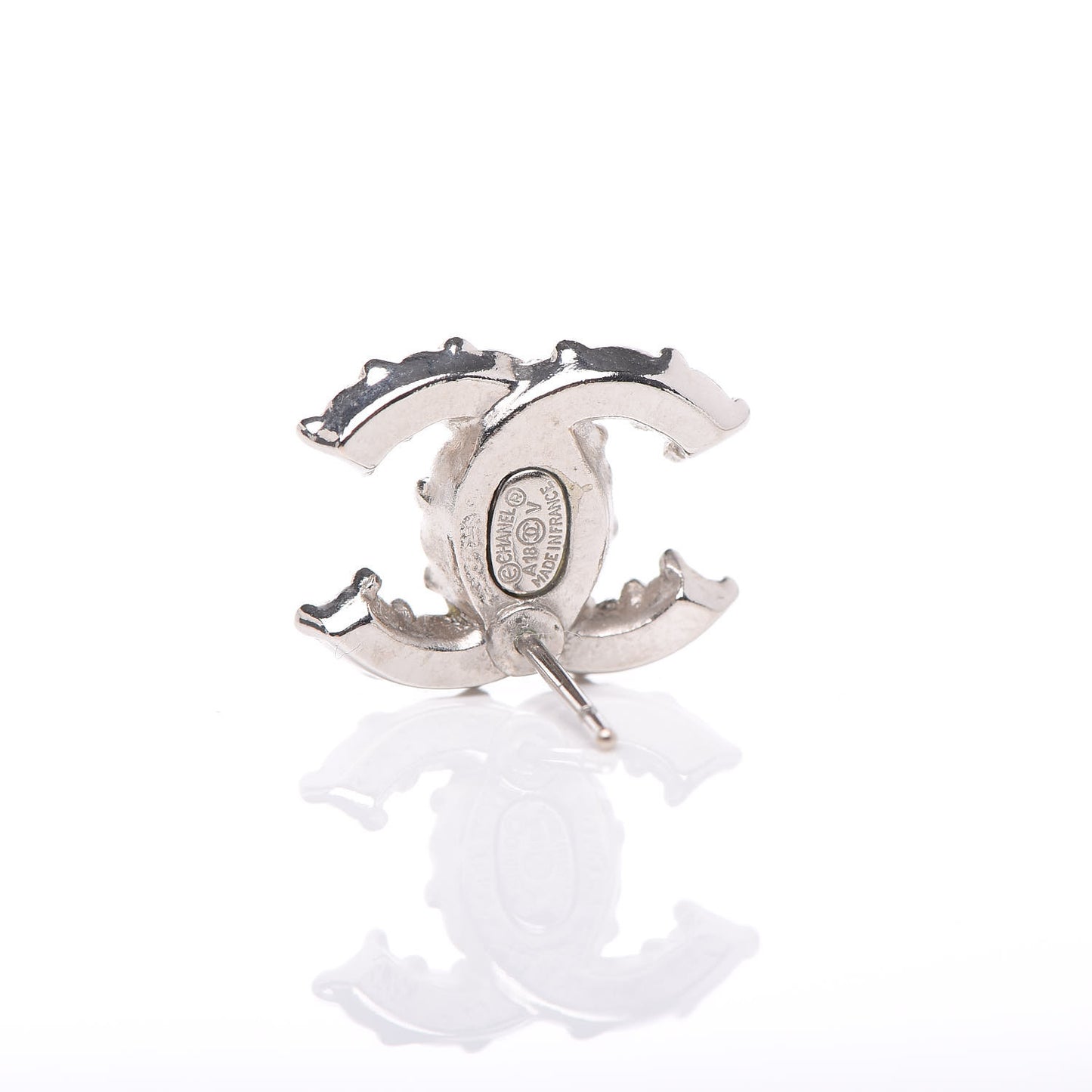 Crystal CC Earrings Silver