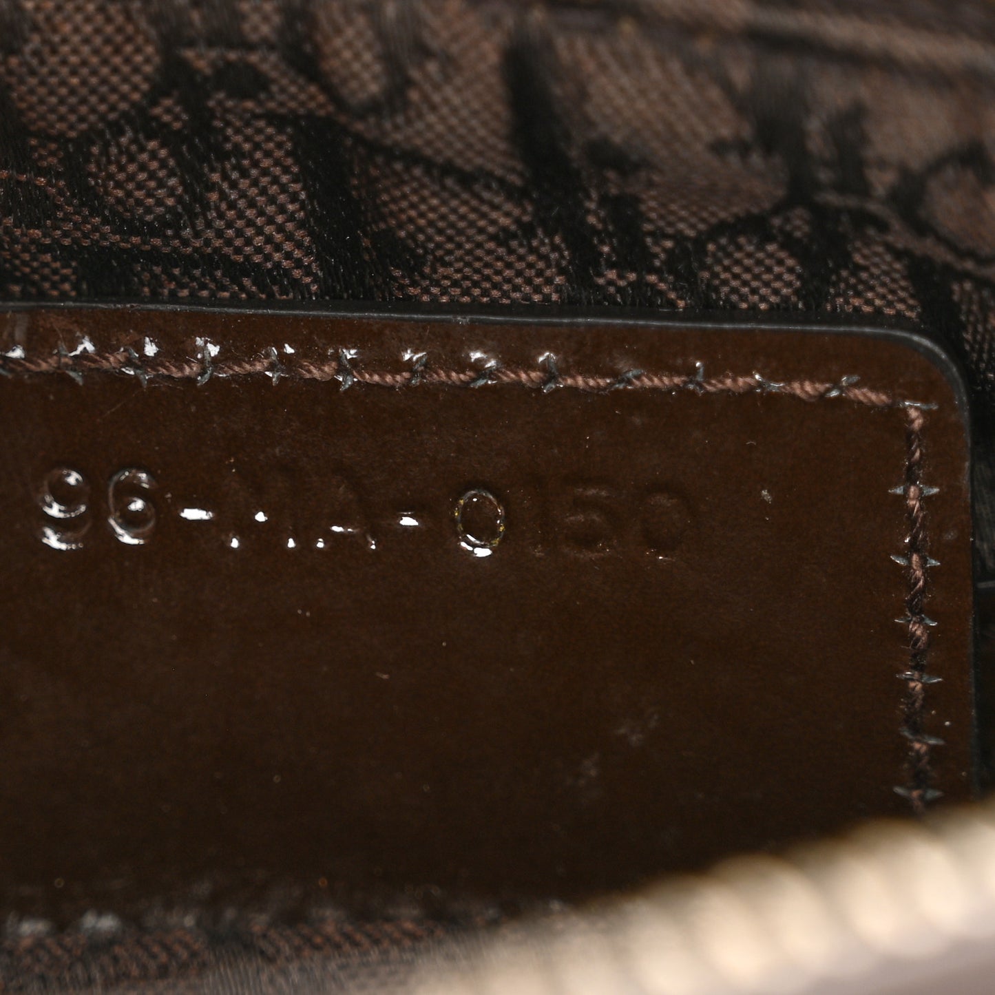 Patent Cannage Medium Lady Dior Dark Brown