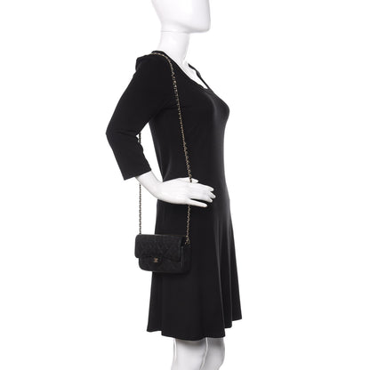 Chanel Caviar Quilted Flap Phone Holder With Chain Black 2 of 13