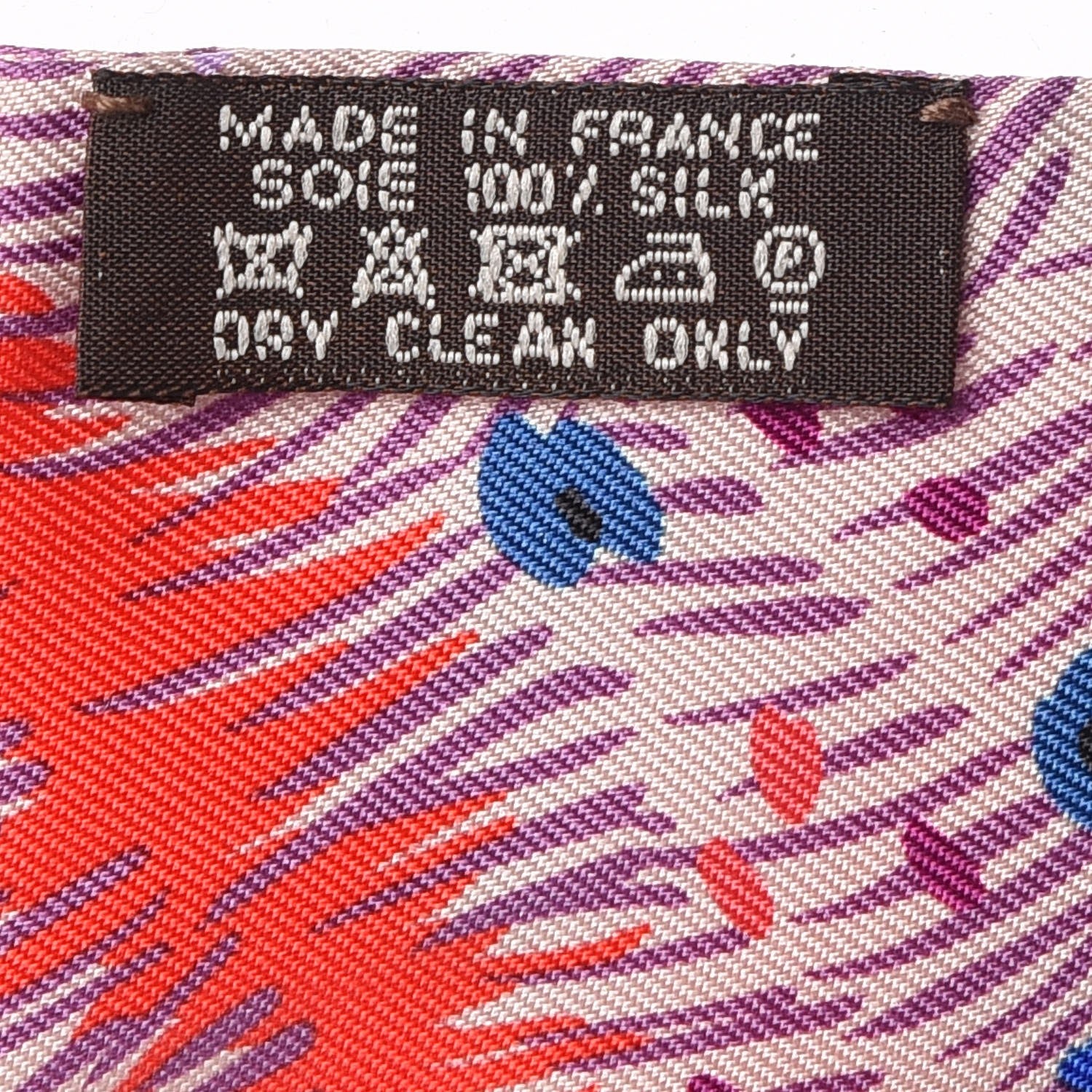 Hermes Silk Dans un Jardin Anglais Twilly Fuchsia Rouge Bleu Roy 3 of 5