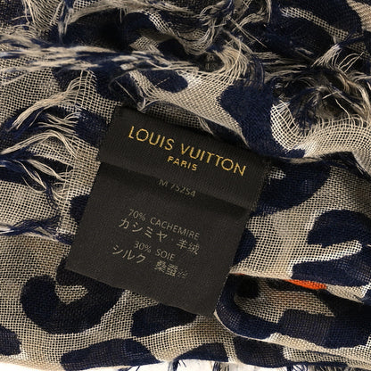 Louis Vuitton Cashmere Silk Leopard Etole Stole Marron 2 of 4