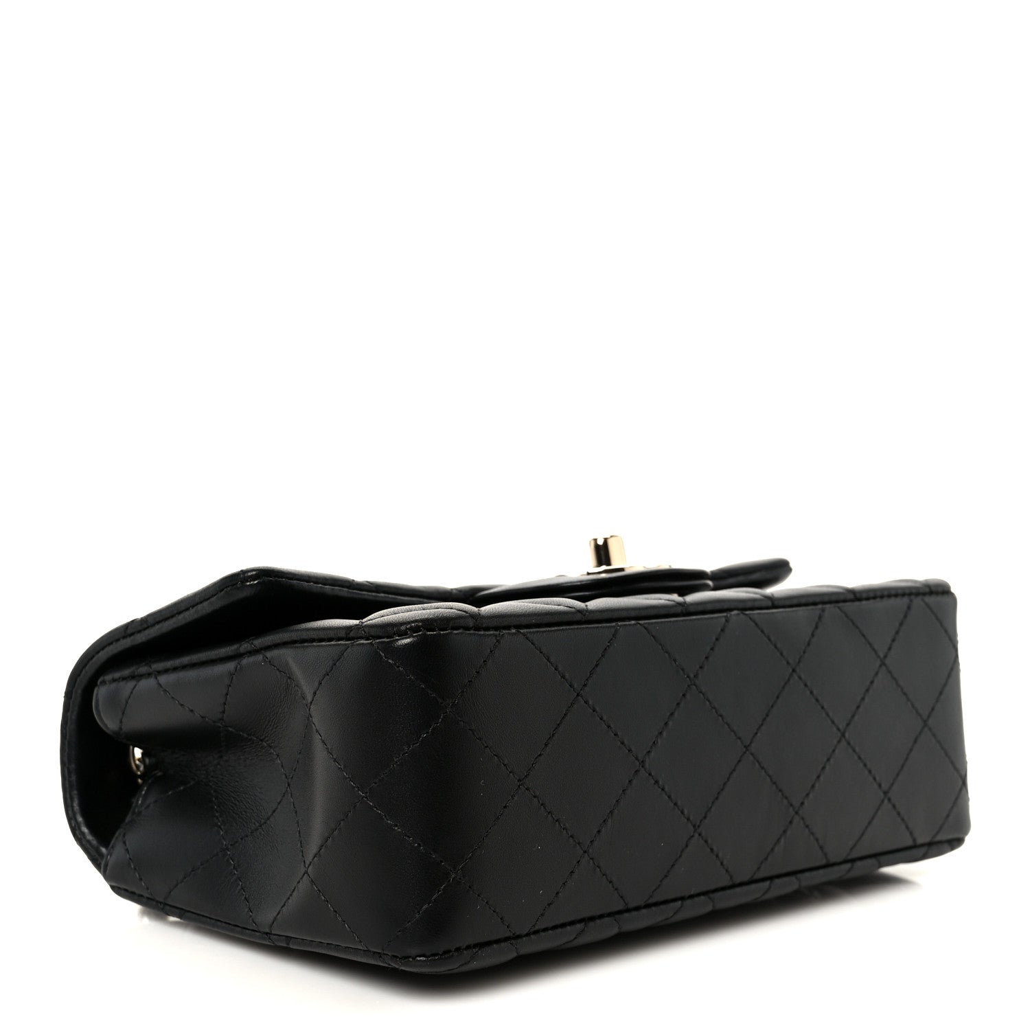 Chanel Lambskin Quilted Mini Rectangular Flap Black 4 of 12