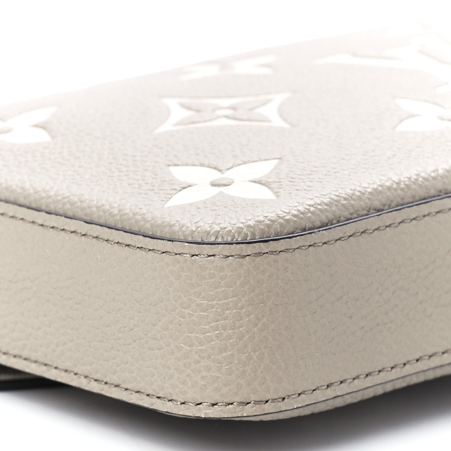 Louis Vuitton Empreinte Monogram Giant Felicie Pochette Tourterelle Creme 12 of 14