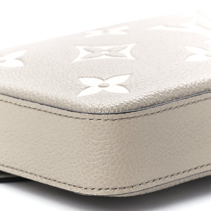 Louis Vuitton Empreinte Monogram Giant Felicie Pochette Tourterelle Creme 12 of 14