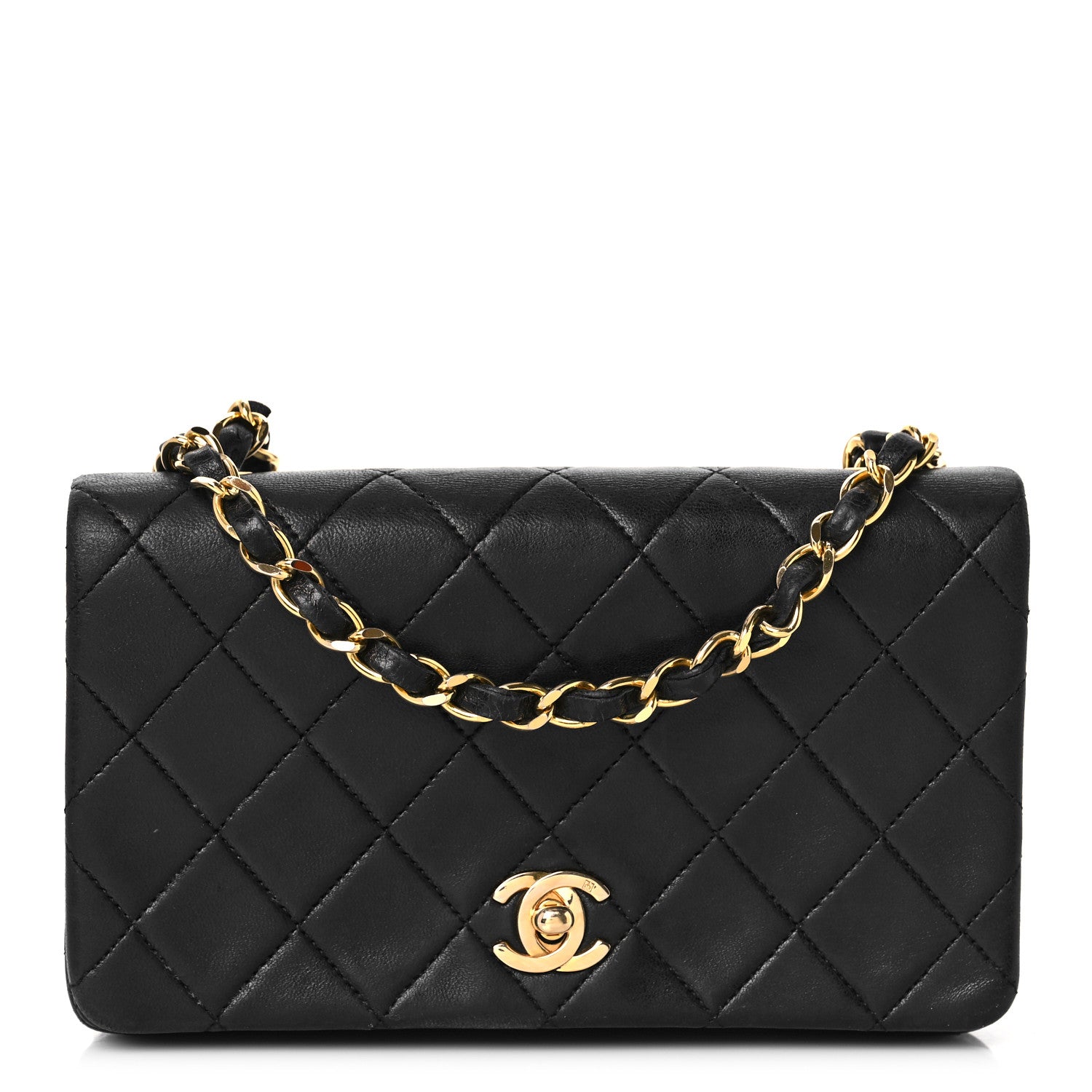Chanel Lambskin Quilted Small Single Flap Bag Black 1 of 14