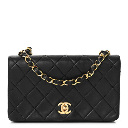 Chanel Lambskin Quilted Small Single Flap Bag Black 1 of 14