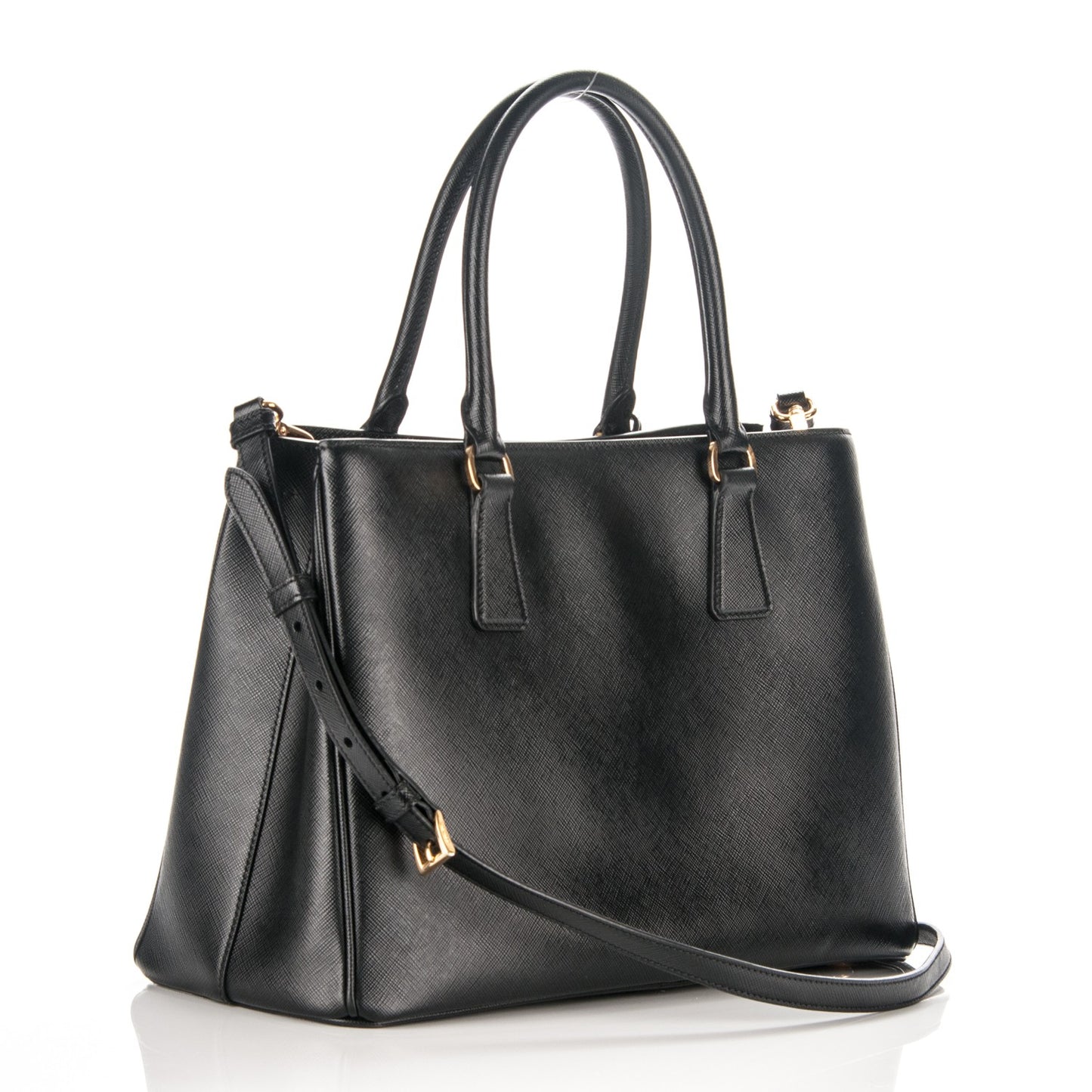 Saffiano Lux Medium Tote Nero Black