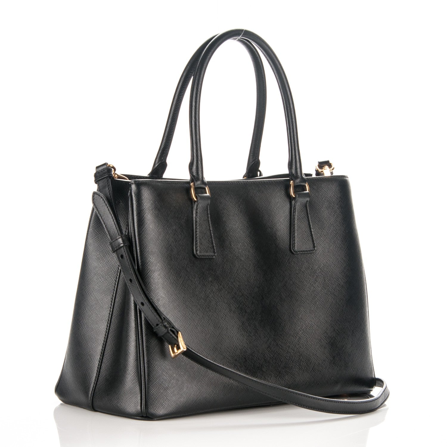 Prada Saffiano Lux Medium Tote Nero Black 3 of 8