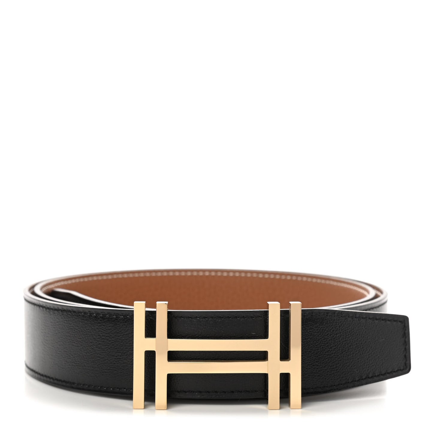 Box Togo 32mm Au Carre H Belt 95 Black Gold