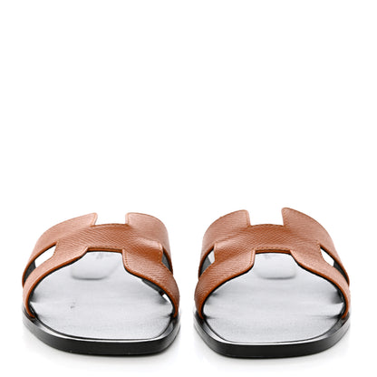 Hermes Epsom Oran Sandals 37.5 Naturel 2 of 14