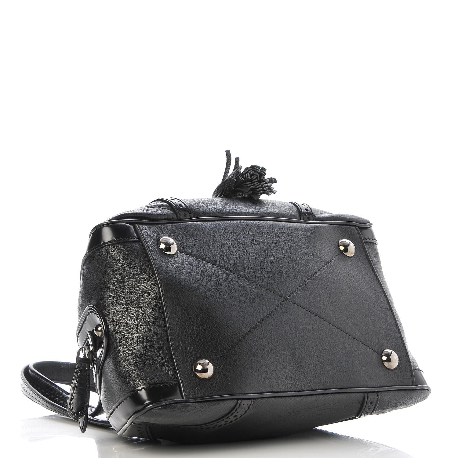 Celine Goatskin Tassel Shoulder Bag Black 4 of 6