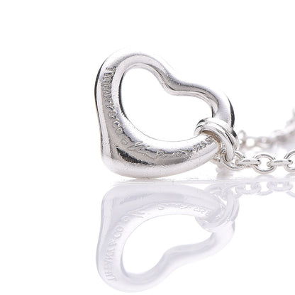 Tiffany Sterling Silver Elsa Peretti Open Heart Bracelet 6 of 7