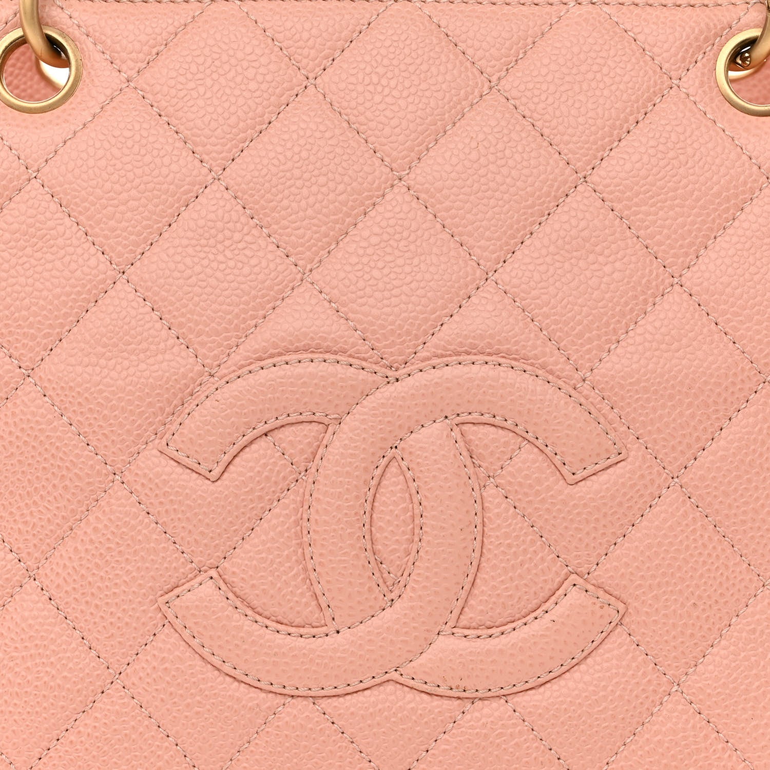 Chanel Caviar Quilted Petit Timeless Shopping Tote PTT Pink 8 of 10