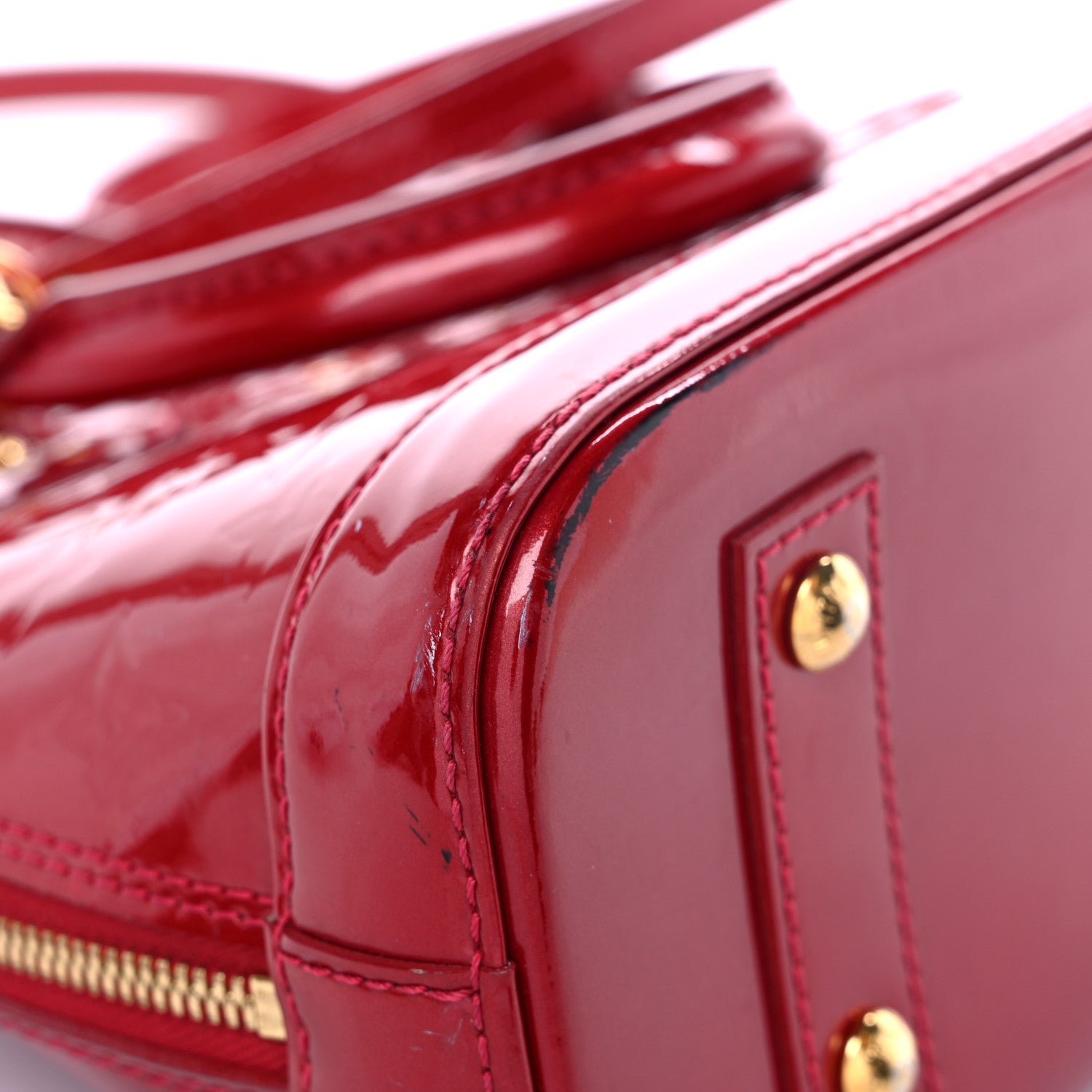 Louis Vuitton Vernis Alma BB Cherry 9 of 21