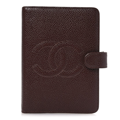 Chanel Caviar CC Small Ring Agenda Planner Brown 1 of 8