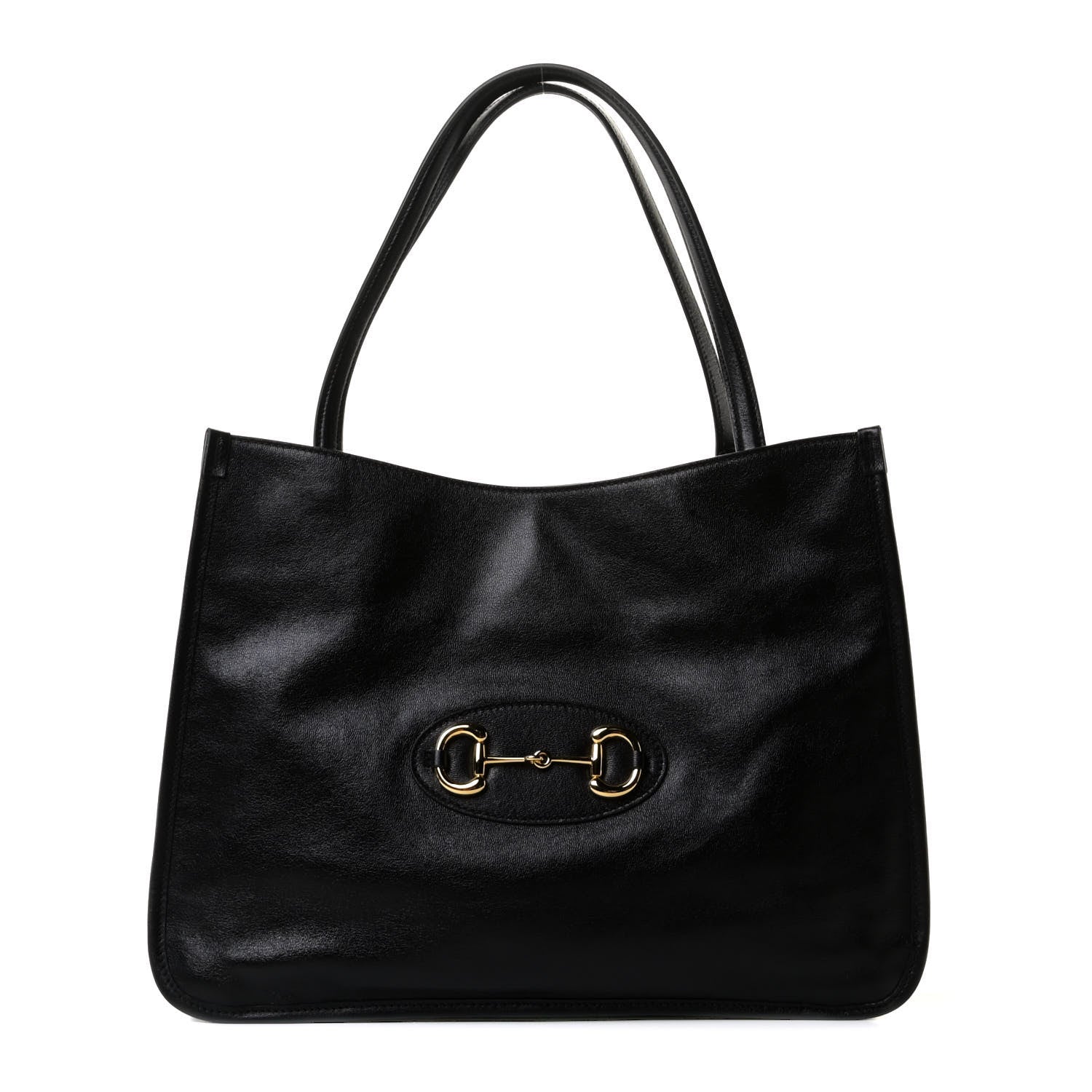 Gucci New Sakai Calfskin Lux Horsebit 1955 Tote Bag Black 1 of 12