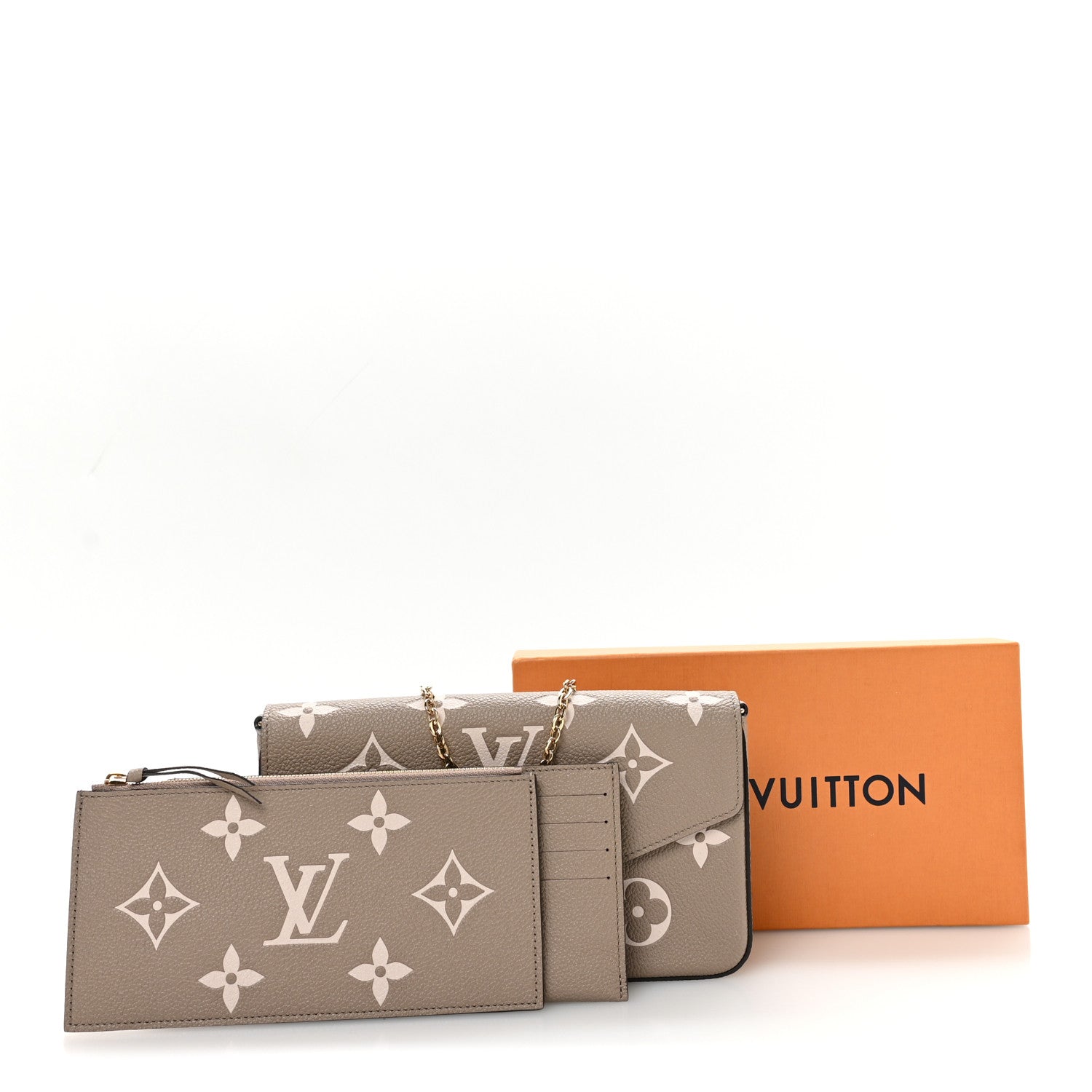 Louis Vuitton Empreinte Monogram Giant Felicie Pochette Tourterelle Creme 12 of 12