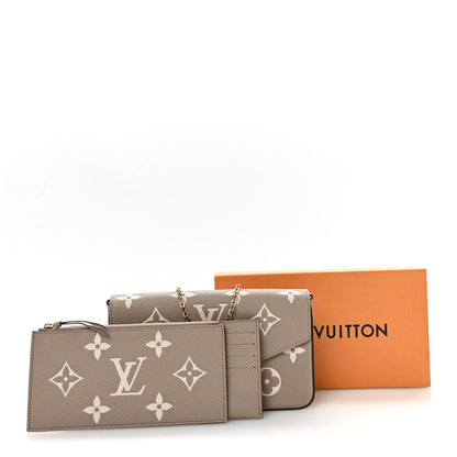 Louis Vuitton Empreinte Monogram Giant Felicie Pochette Tourterelle Creme 12 of 12
