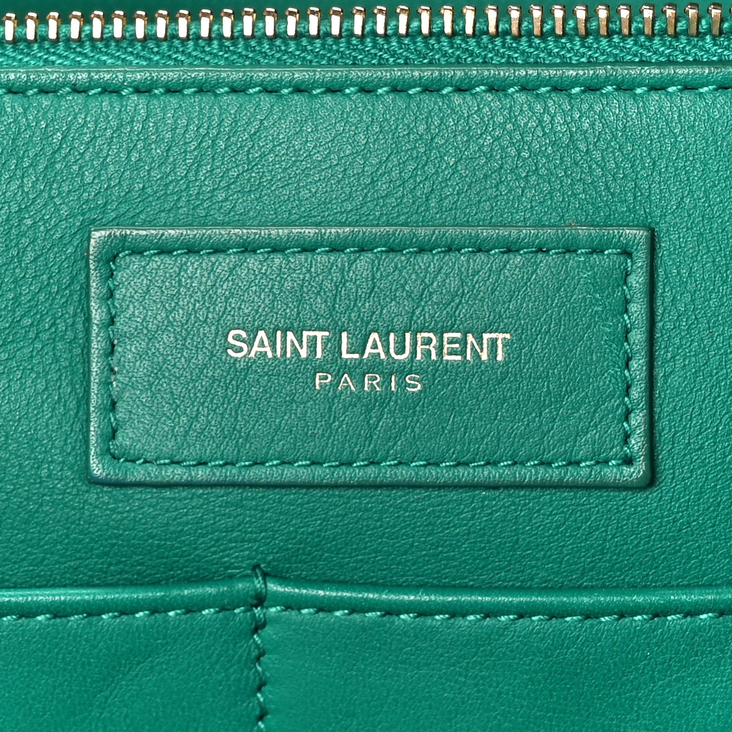 Saint Laurent Calfskin Medium Classic Y Cabas Green 6 of 12