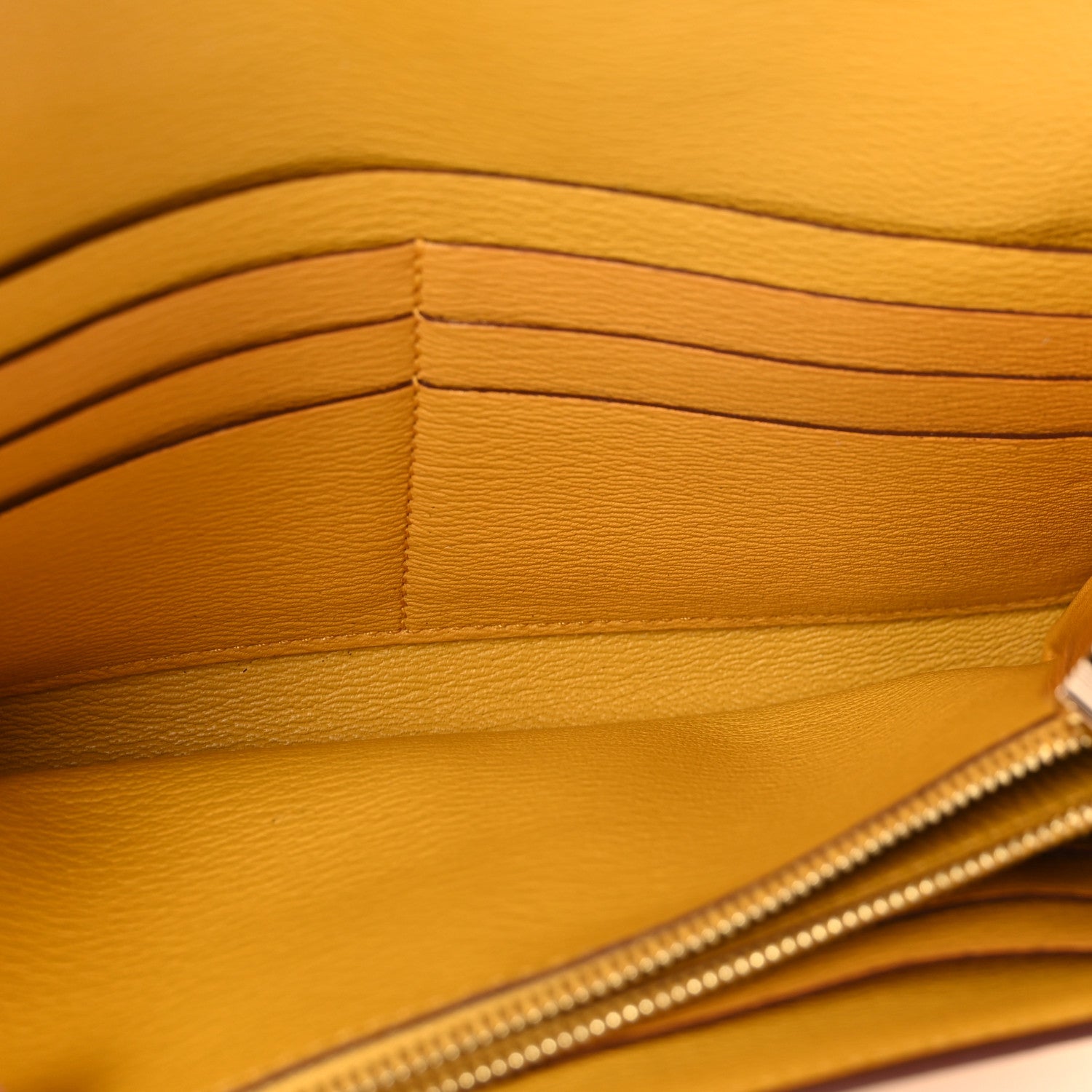 Hermes Shiny Alligator Kelly Longue Wallet Jaune Ambre 5 of 10