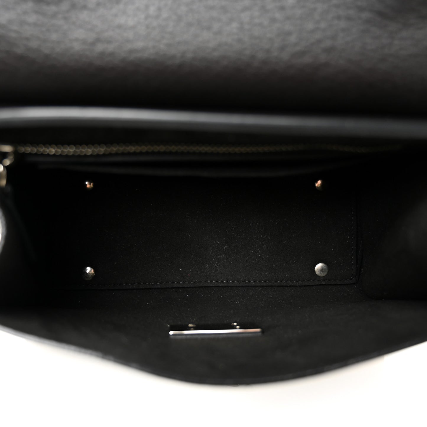 Grained Calfskin Mini Shark Lock Satchel Black