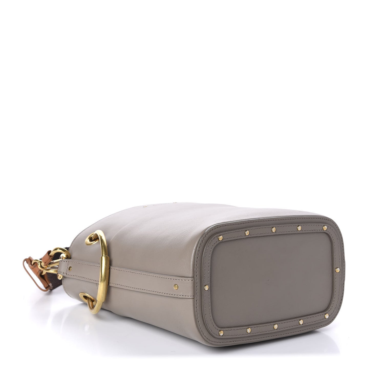 Smooth Calfskin Small Roy Bucket Bag Motty Grey