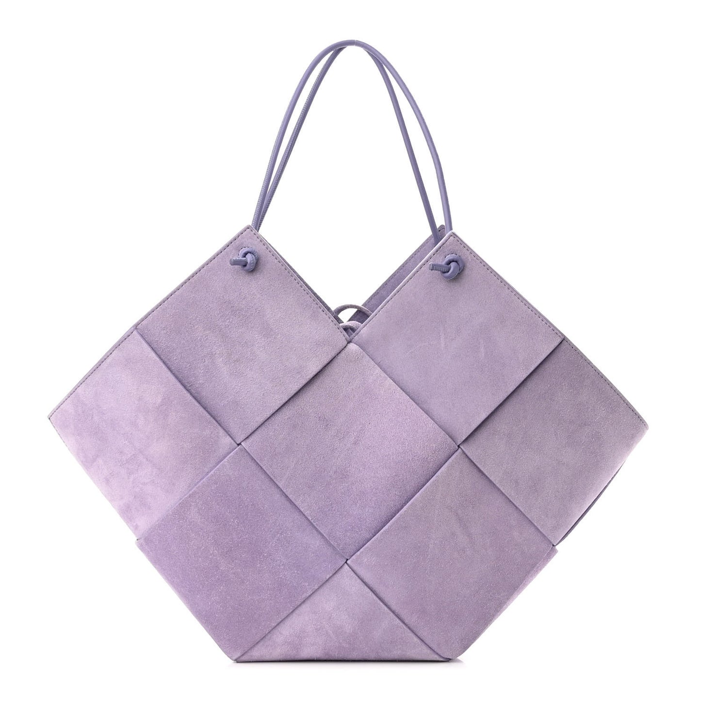 Suede Maxi Intrecciato Tote Lavender