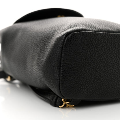Salvatore Ferragamo Grained Calfskin Mini Gancini Backpack Black 8 of 9