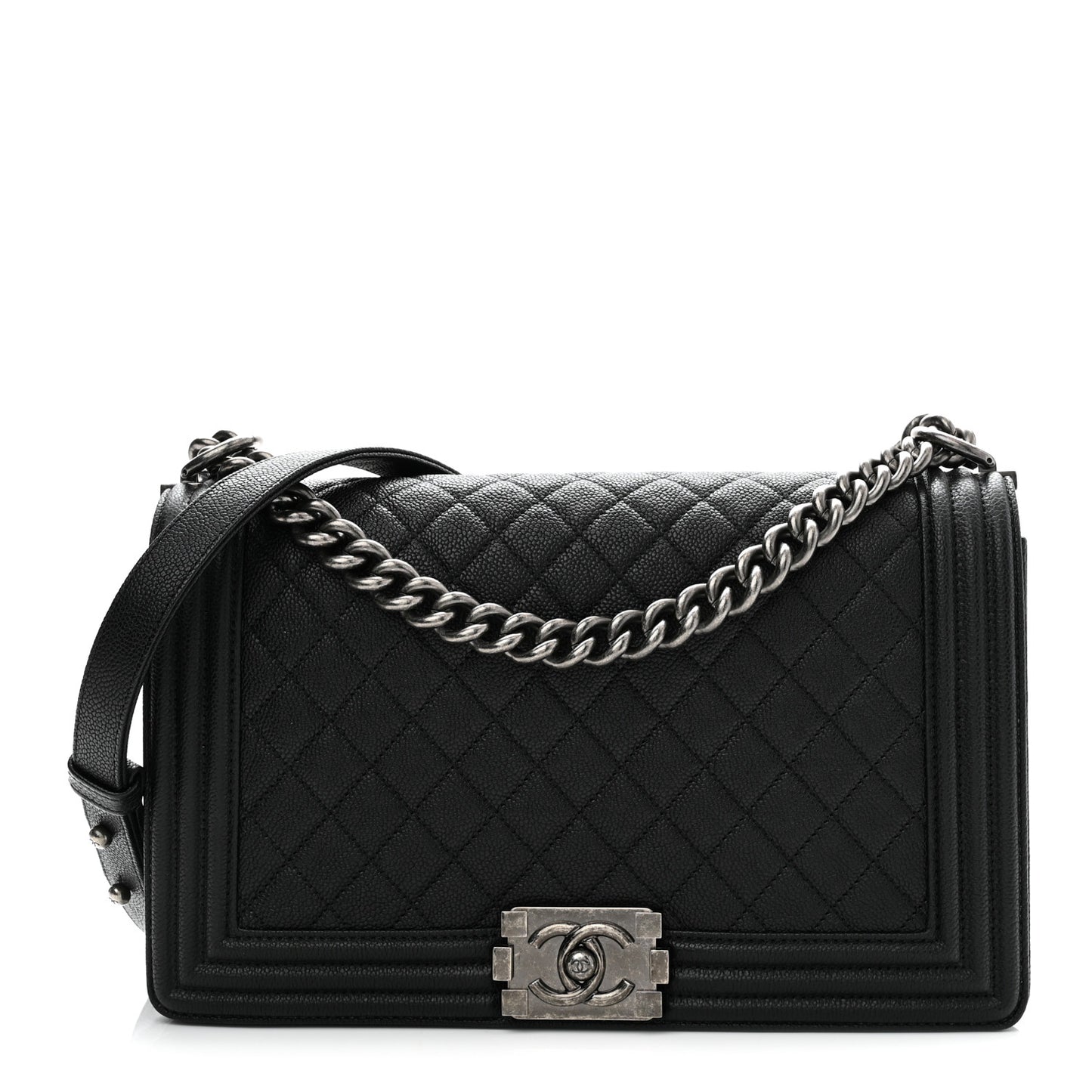 Caviar Quilted New Medium Boy Flap Black