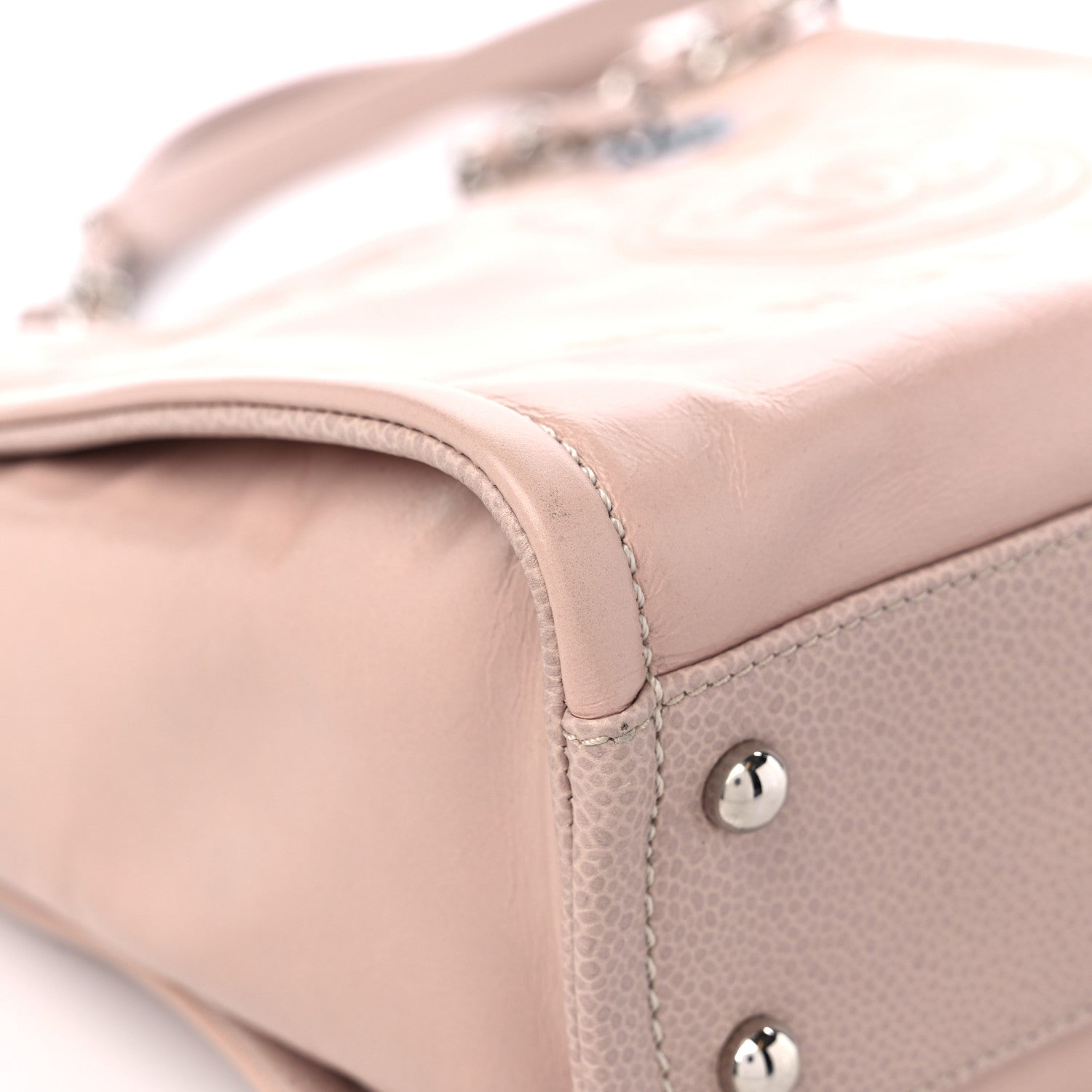 Chanel Glazed Calfskin Mini Deauville Tote Light Pink 8 of 12