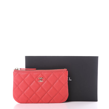 Chanel Caviar Quilted Small Cosmetic Case Red 10 of 10