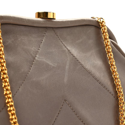 Chanel Lambskin Diamond Quilted Kisslock Frame Bag Beige 11 of 11