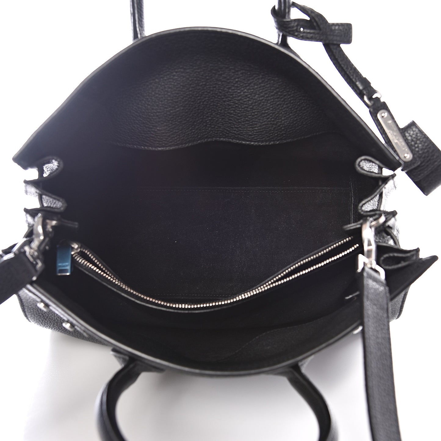 Grained Calfskin Small Supple Sac De Jour Black