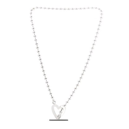 Gucci Sterling Silver Heart Toggle Necklace 3 of 4