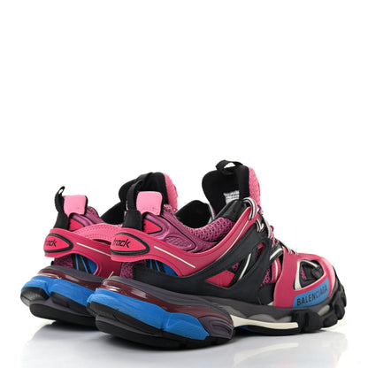 Balenciaga Mesh Nylon Metallic Fabric Womens Track Sneakers 36 Pink Blue 4 of 11