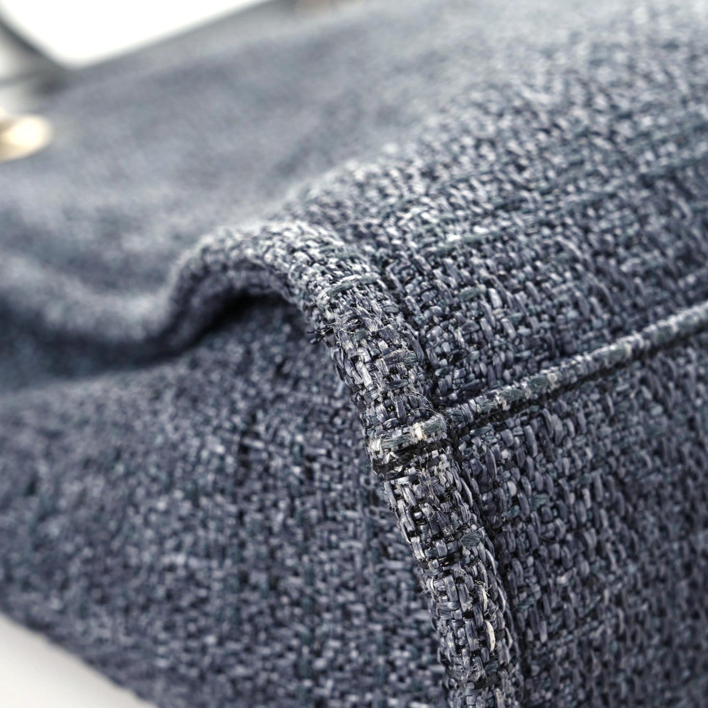 Lurex Boucle Mini Deauville Tote Blue