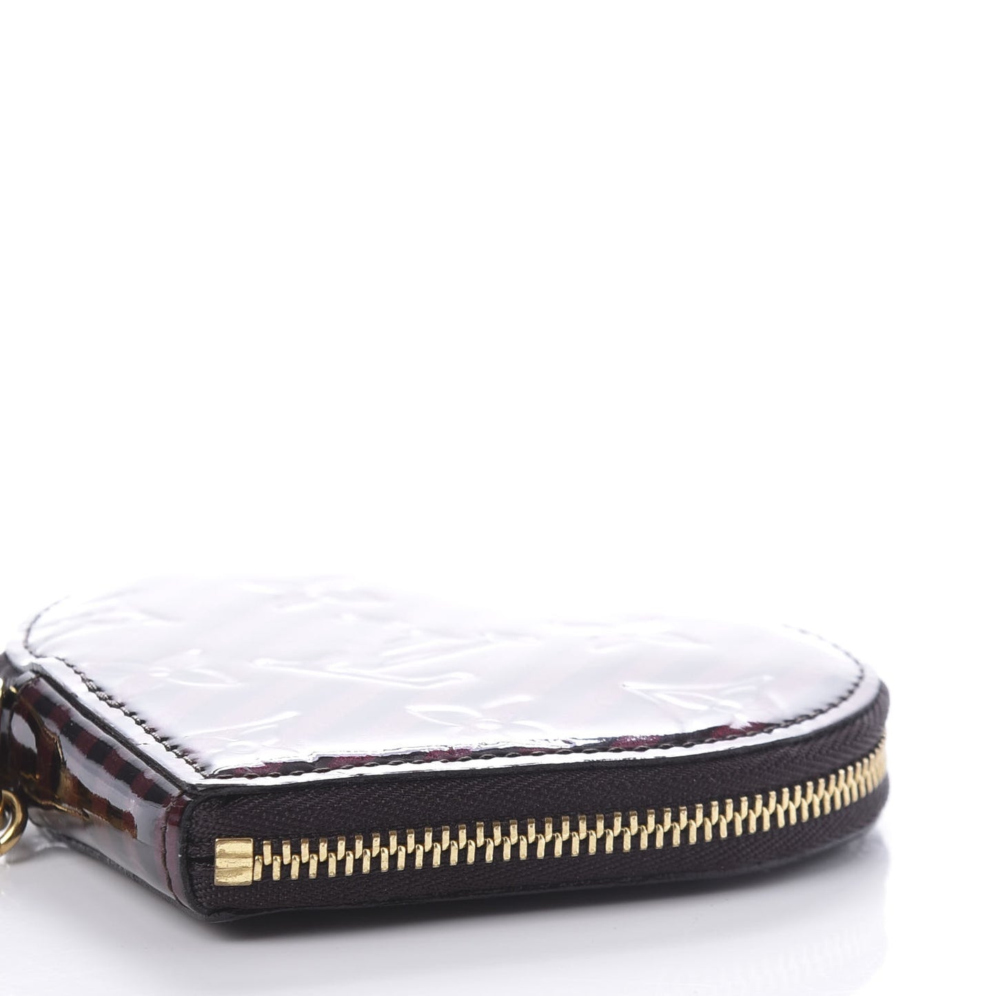 Vernis Rayures Coeur Heart Coin Purse Amarante