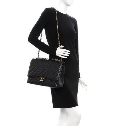 Chanel Caviar Quilted Maxi Double Flap Black 2 of 9
