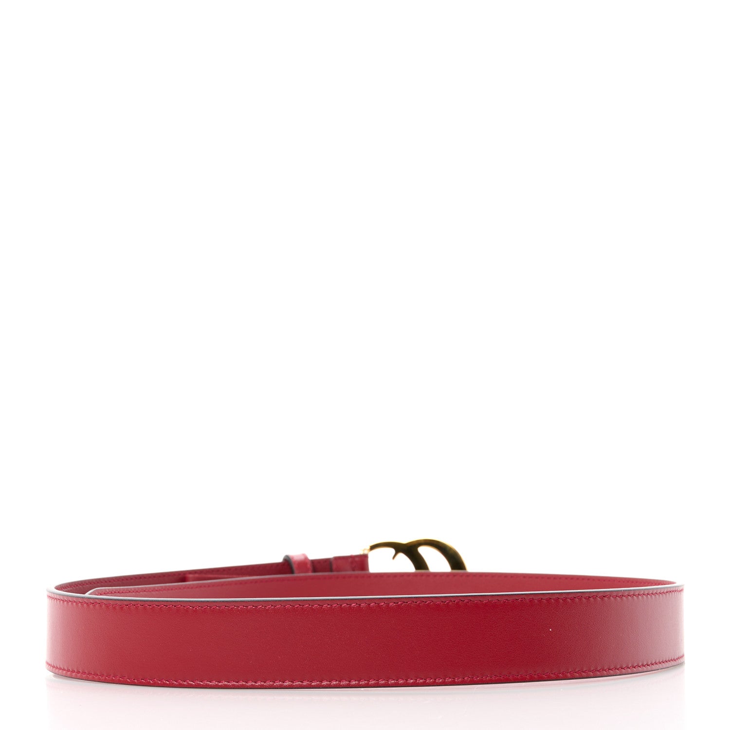 Gucci Plutone Calfskin Double G 30mm Belt 80 32 Rosso 2 of 4