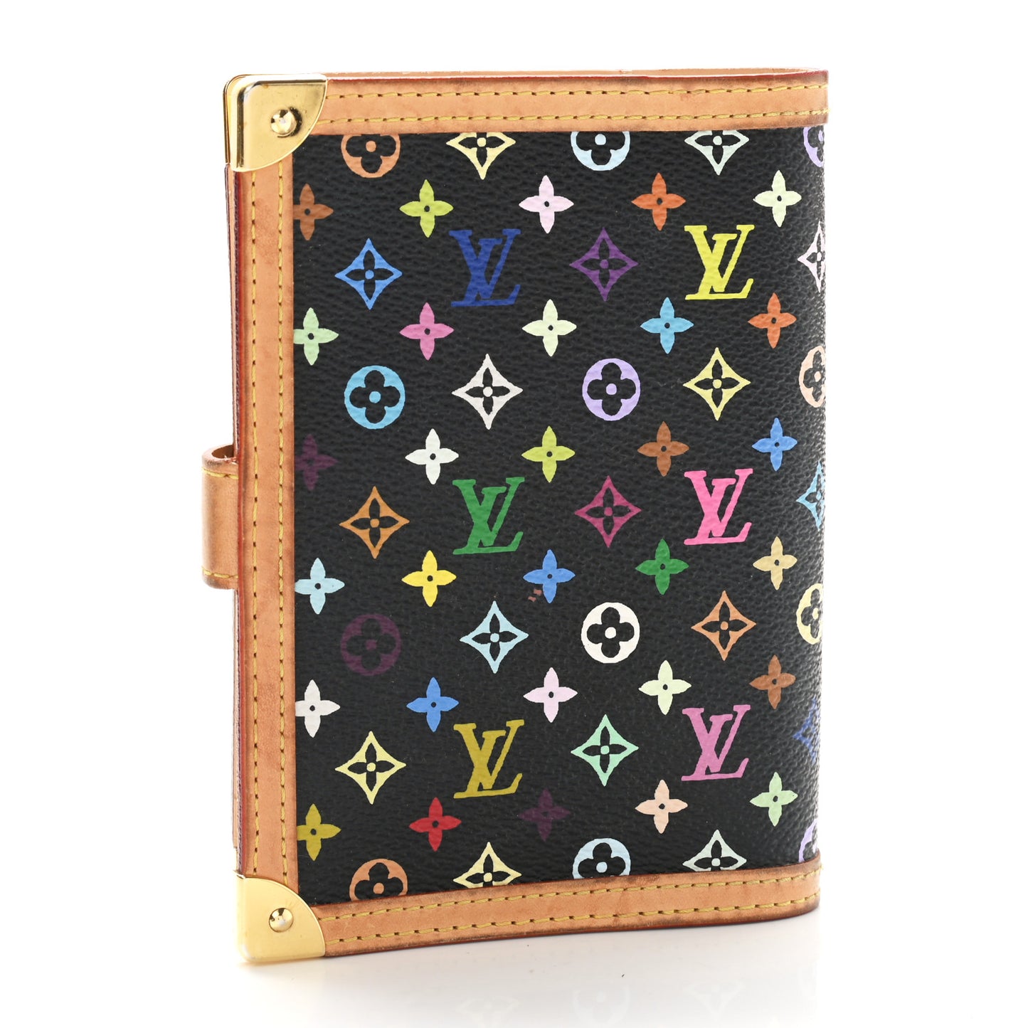 Monogram Multicolor Small Ring Agenda Cover Black