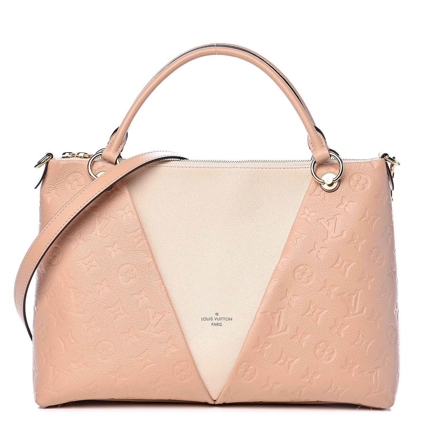 Louis Vuitton Empreinte V Tote MM Beige Rose Creme 1 of 13