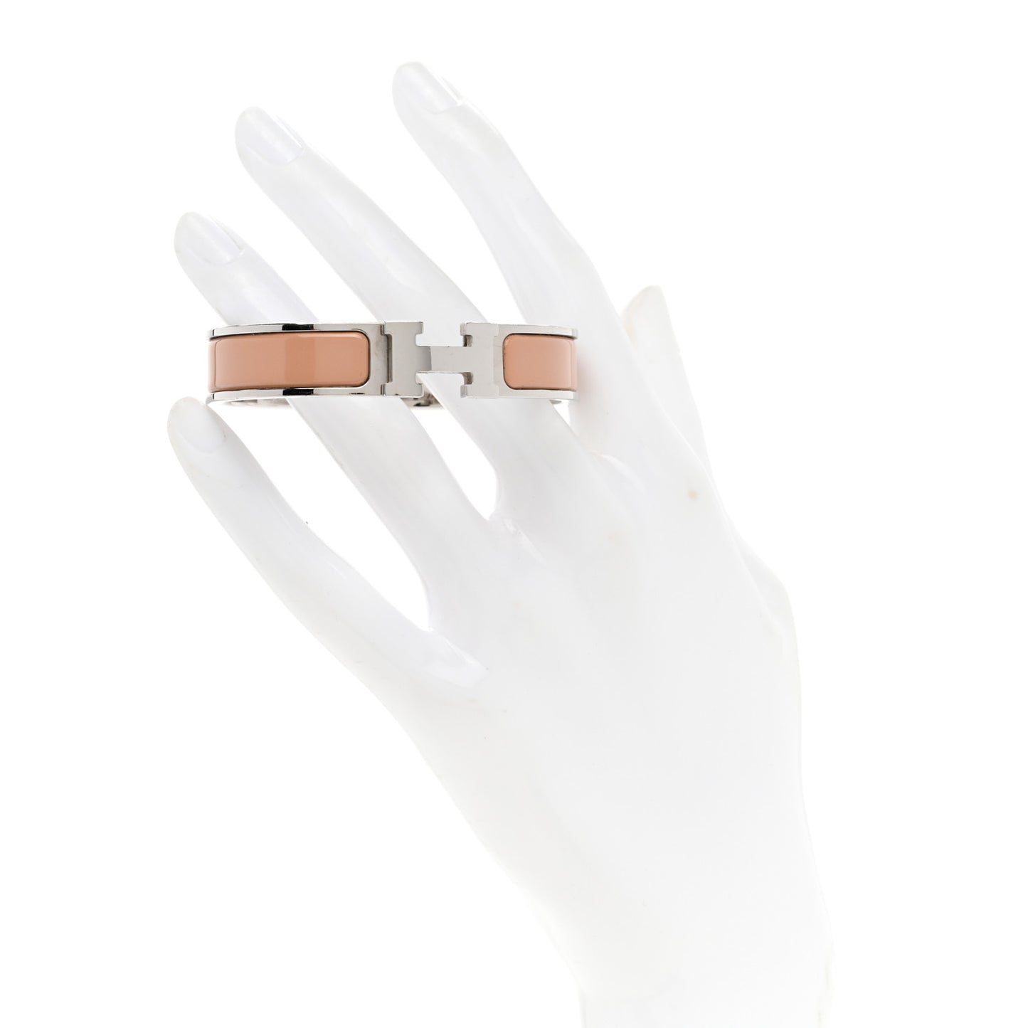 Enamel Narrow Clic Clac H Bracelet PM Rose Candeur