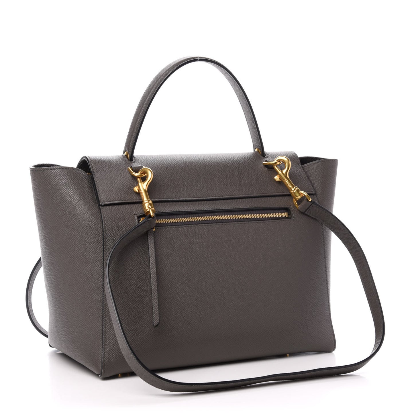 Grained Calfskin Mini Belt Bag Grey