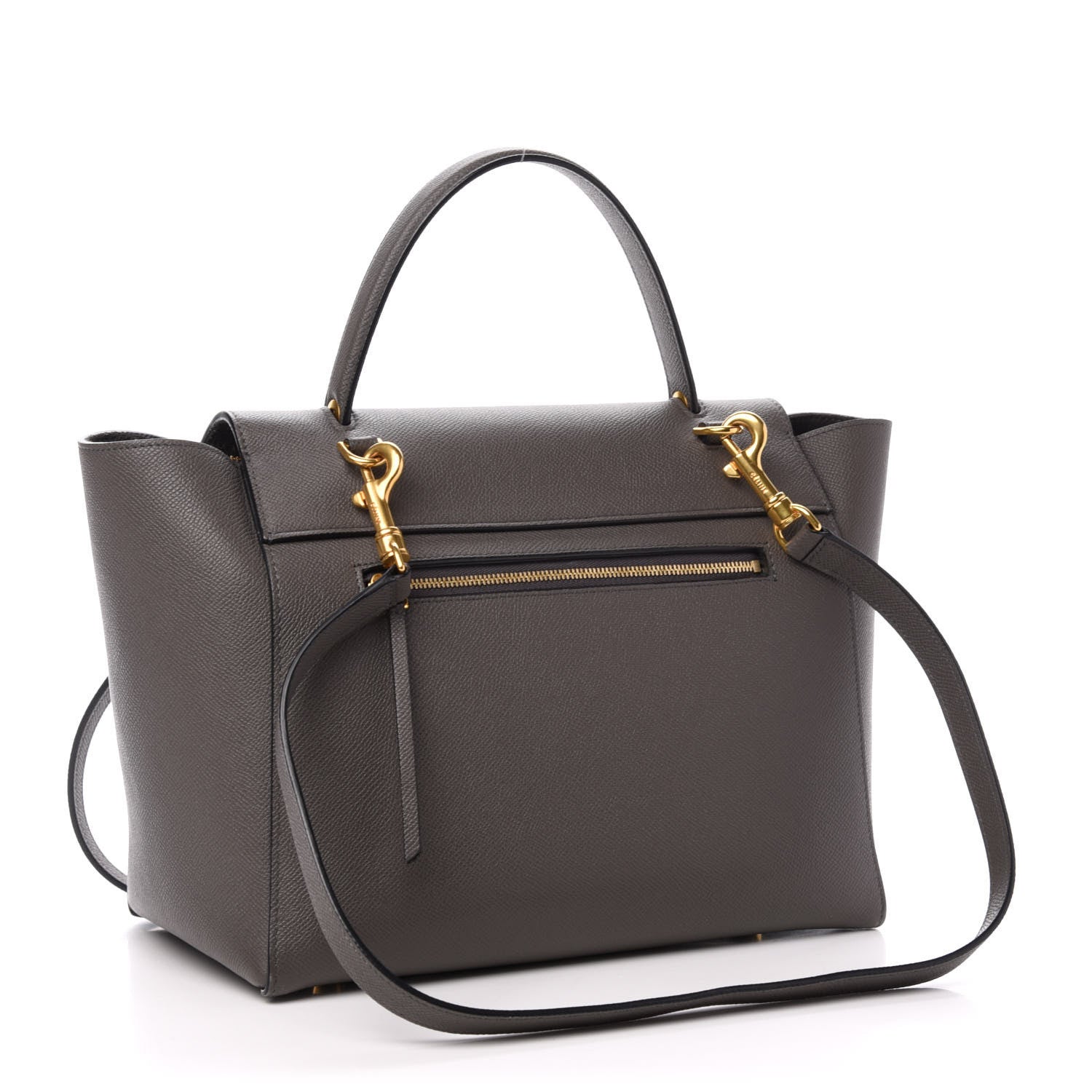 Celine Grained Calfskin Mini Belt Bag Grey 3 of 9