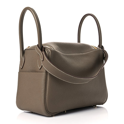 Hermes Taurillon Clemence Lindy 26 Etoupe 3 of 11