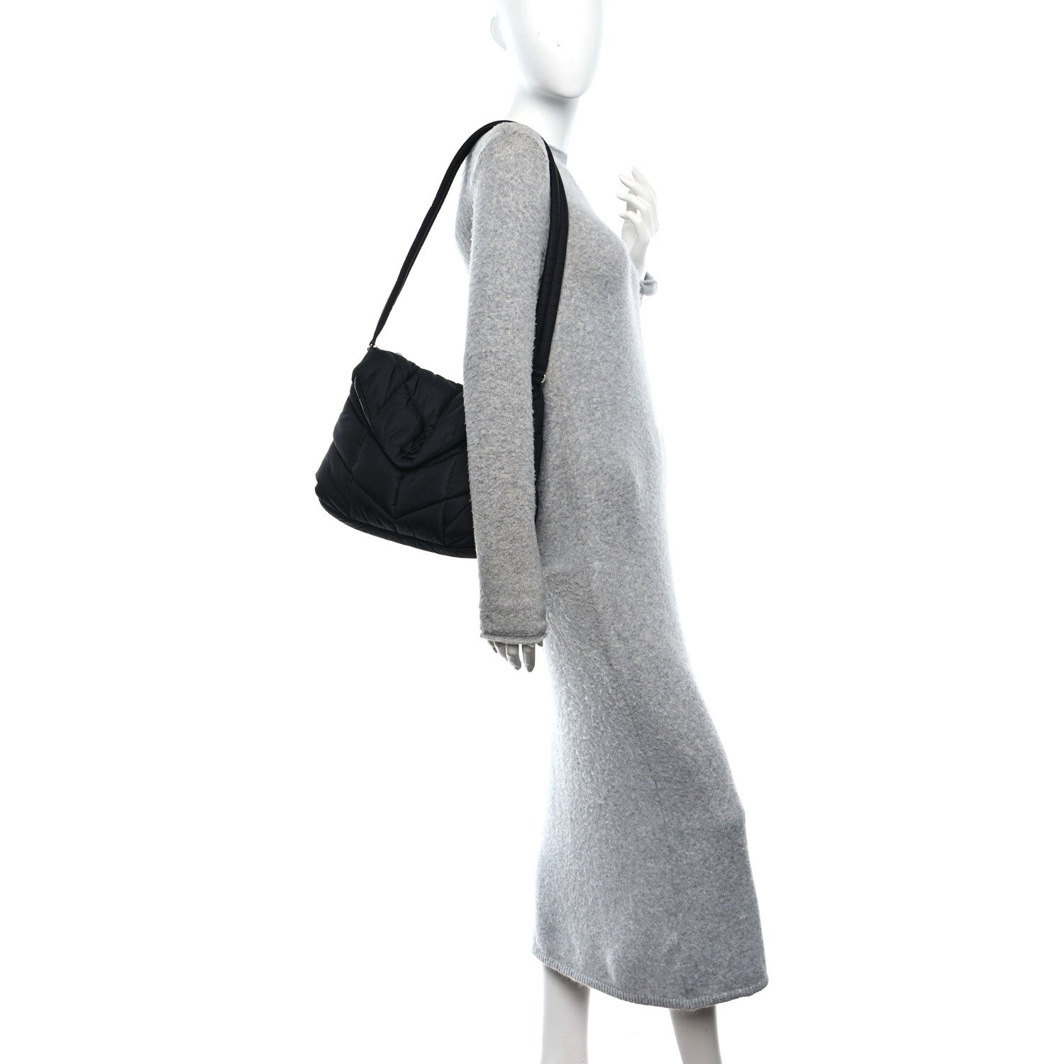 Saint Laurent Econyl Nylon Lou Puffer Messenger Black 2 of 10