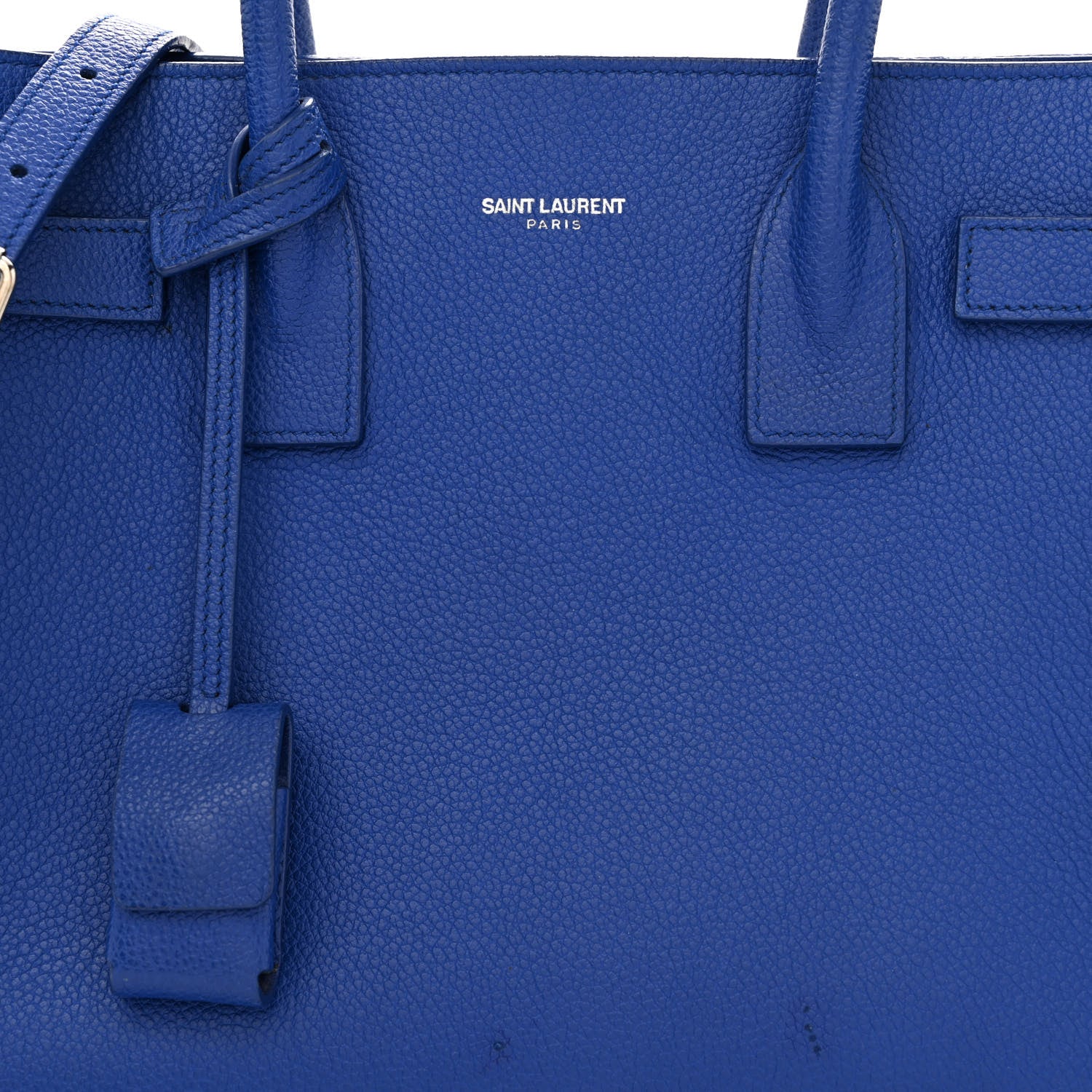 Saint Laurent Grained Calfskin Baby Sac De Jour Royal Blue 9 of 13